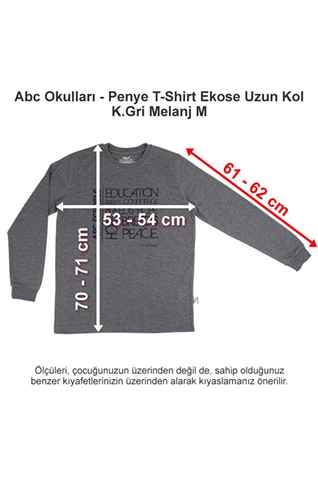 Детская толстовка-футболка с длинным рукавом Abctextil, Gri