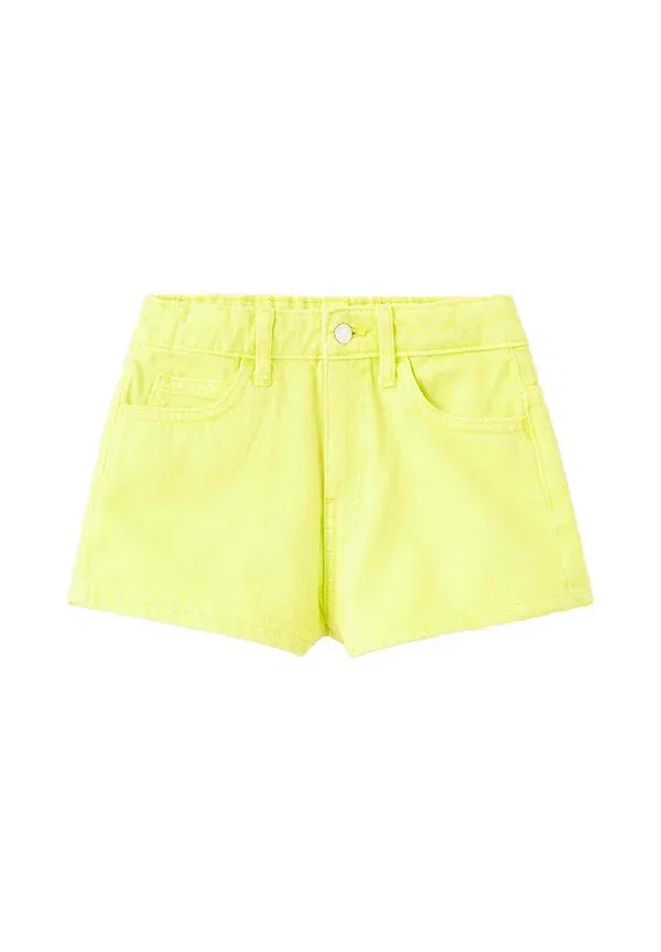 Детские джинсовые шорты Mango Kids, желтый — фото 3