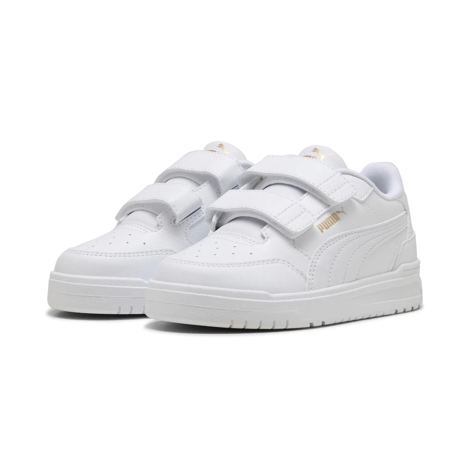 Детские кроссовки с липучкой Shuffle Downtown Low Puma, Weiss