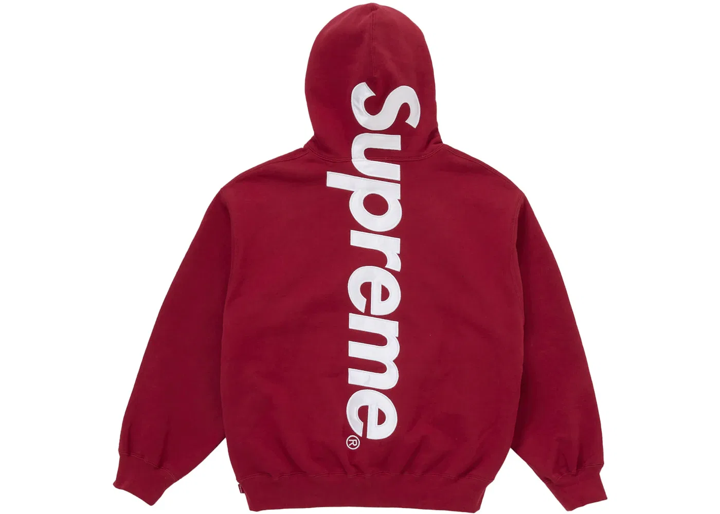 Мужской худи с сатиновой аппликацией Supreme Sweatshirt (FW25), Red — фото 2