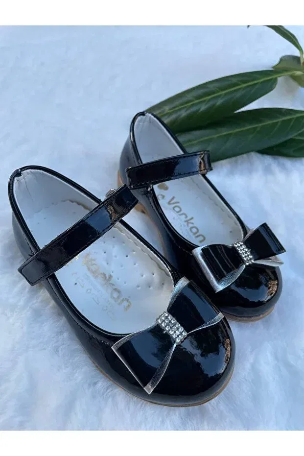 Детские балетки для девочек с блеском Morbella, Black