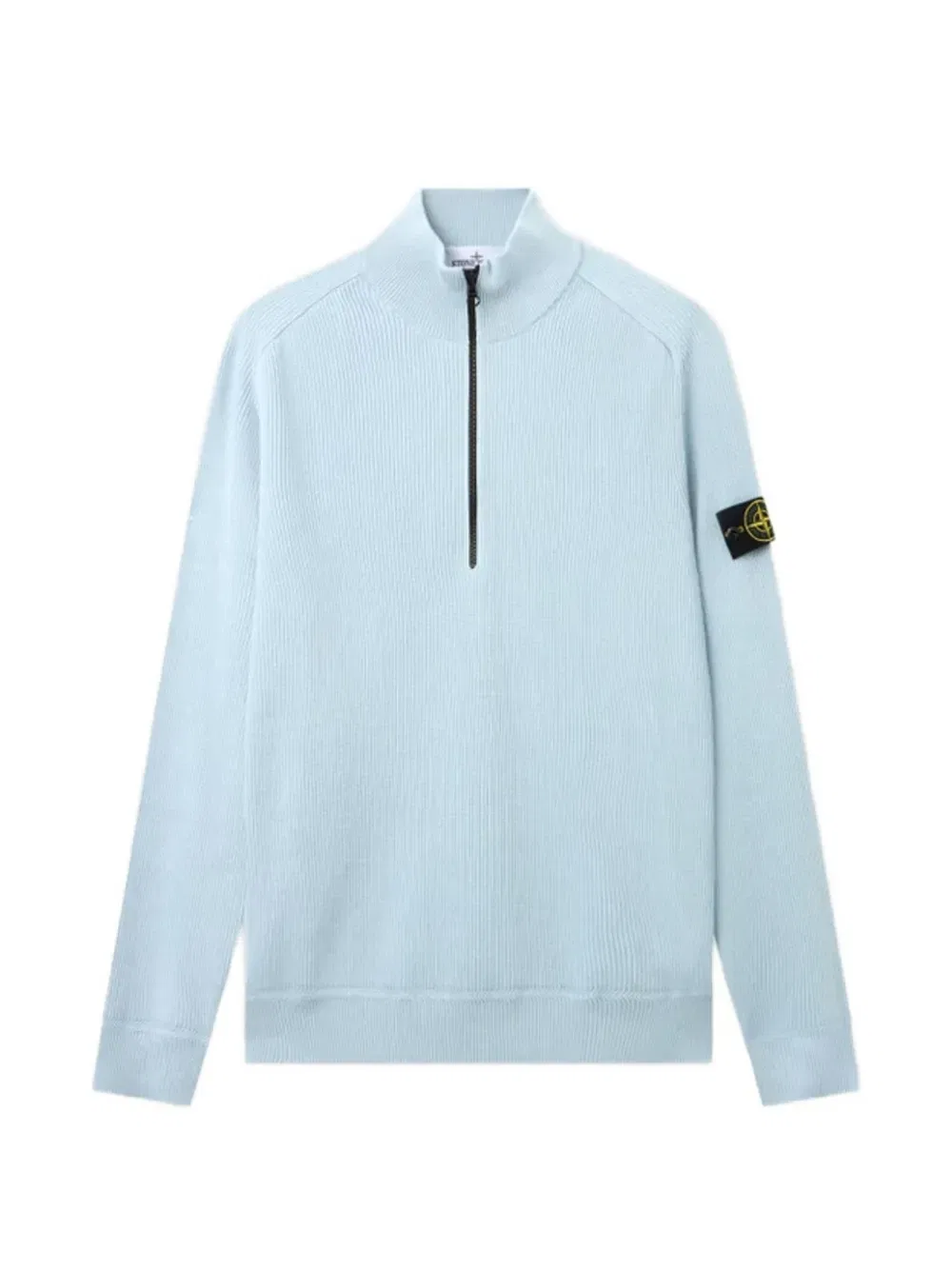 Джемпер из мягкого органического хлопка в рубчик Stone Island, синий