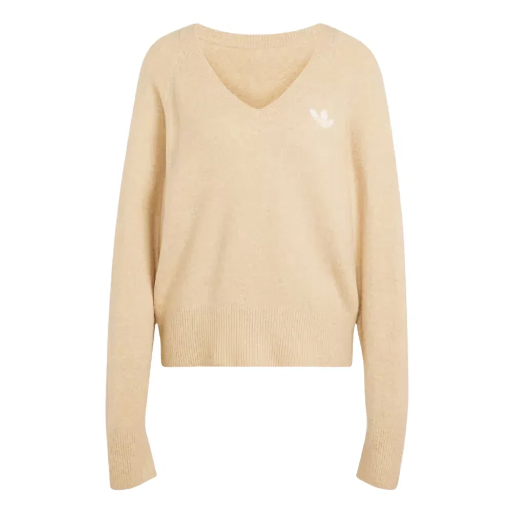 Женская футболка Essentials Knit Sweatshirt Asia Sizing 'Khaki Three' adidas, Khaki Three