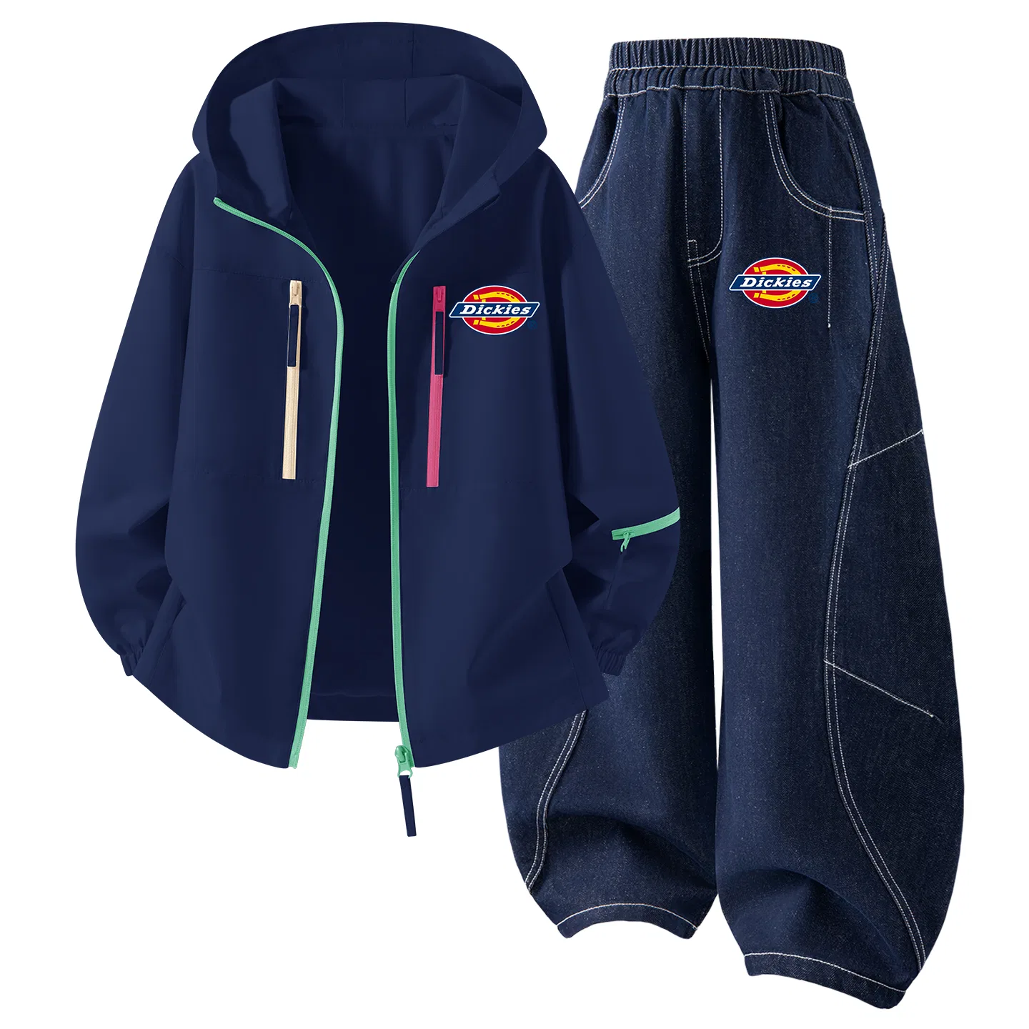 Детский комплект спортивных костюмов с капюшоном Dickies, Silicone Standard K Navy Blue/Silicone Standard K Denim Dark Blue