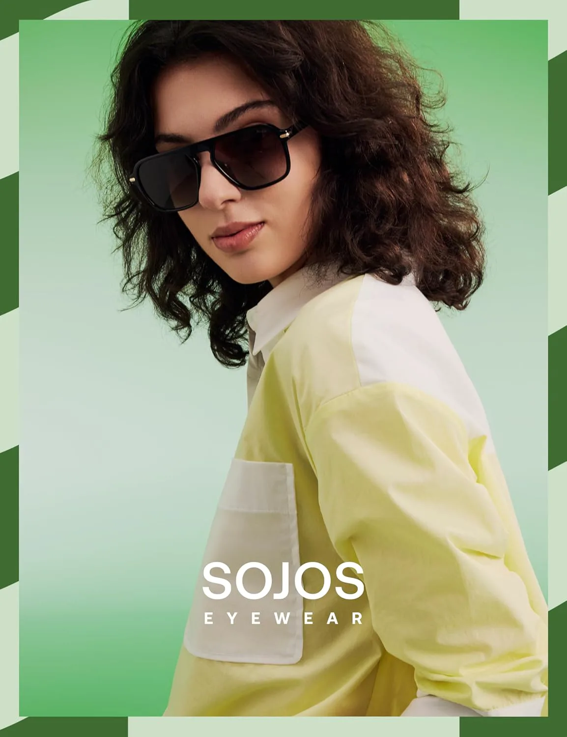 

Солнцезащитные очки SOJOS Retro Aviator с поляризацией для мужчин и женщин, модные винтажные квадратные очки-пилот для мужчин SJ2370, Tortoise Frame Blue Grading Lens