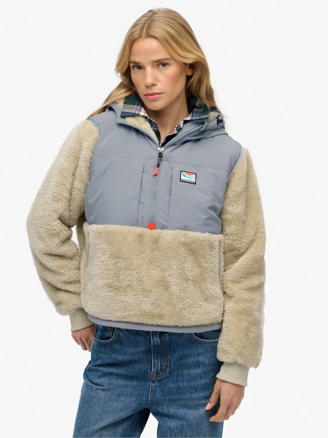 Куртка утепленная Superdry Nude, полузамок