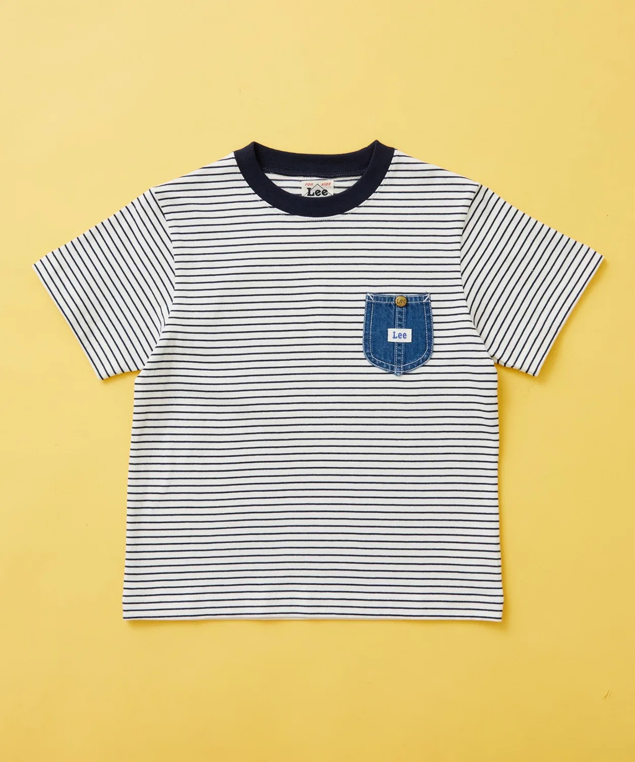 Детская футболка с длинным рукавомс джинсовым карманом Lee, Heather Navy