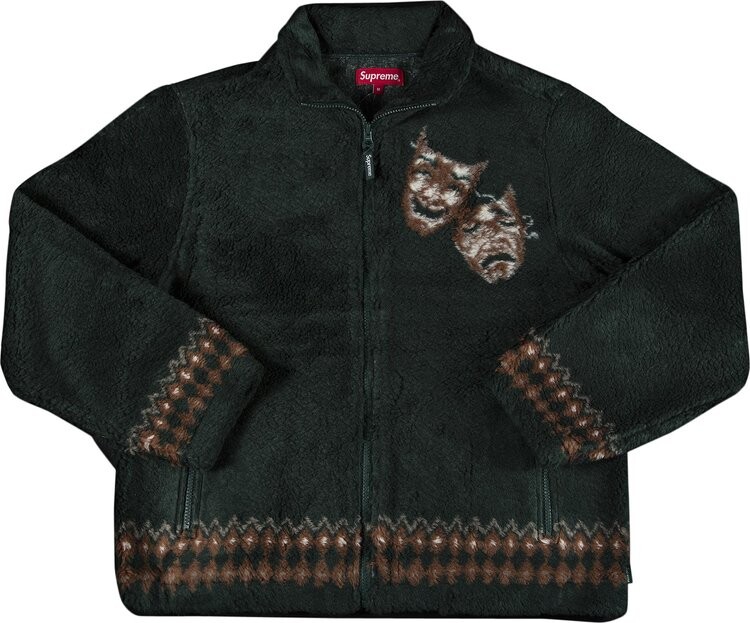 

Куртка Supreme Drama Mask Fleece Jacket 'Dark Green', зеленый