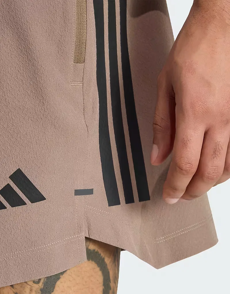 шорты Adidas performance D4t primelift 3 stripes хаки шесть — фото 2
