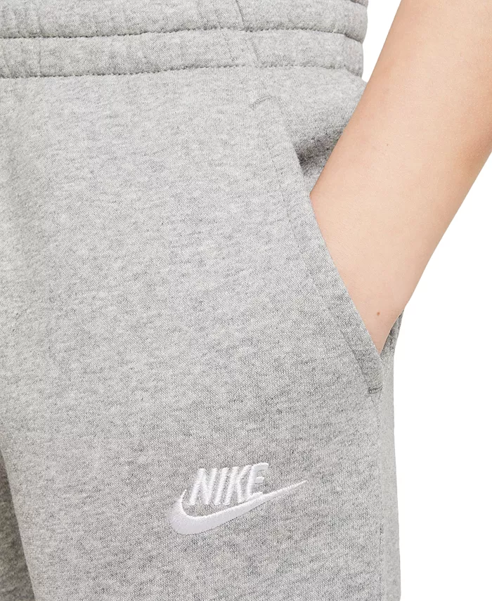 Флисовые спортивные брюки Big Kids Club Nike, серый — фото 4