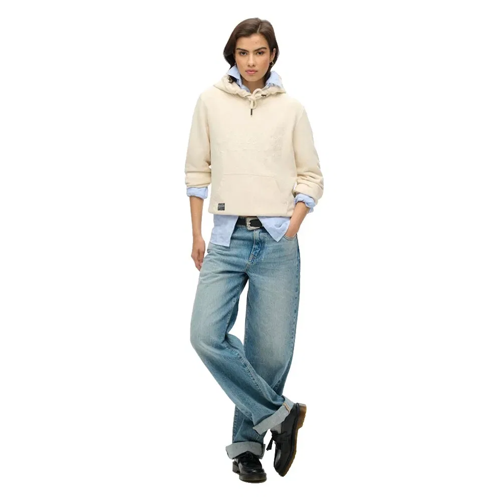 Худи Premium Script Entry Superdry, бежевый — фото 4