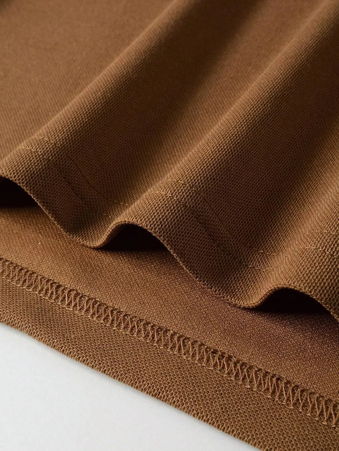 Мужская летняя повседневная рубашка с полосками, Brown — фото 4