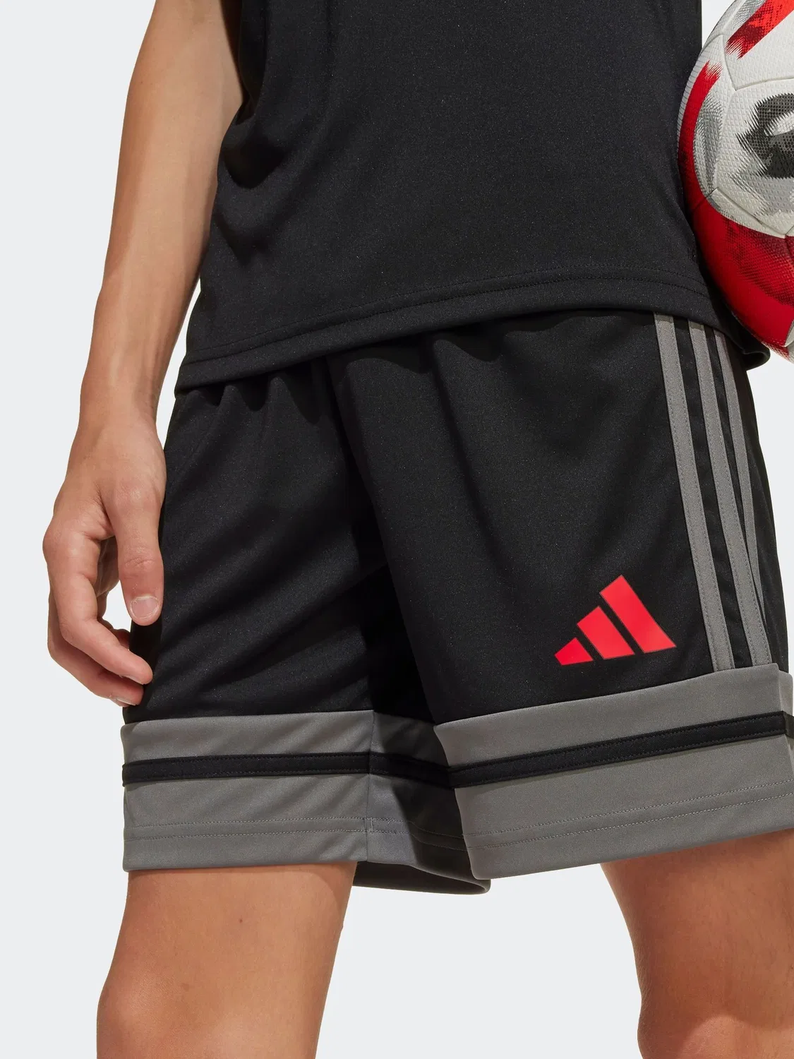 Шорты футбольные Squadra 25 adidas, черный/хром — фото 3