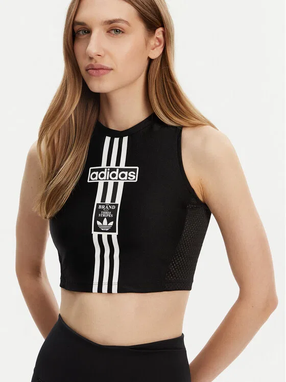 Топ slim fit Adibreak Adidas, черный — фото 4