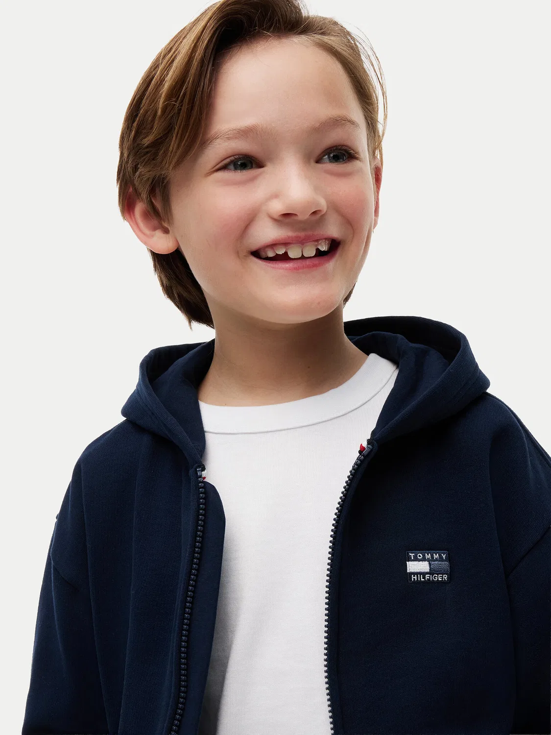 Толстовка стандартного кроя для мальчика Tonal Flag Tommy Hilfiger, темно-синий — фото 4