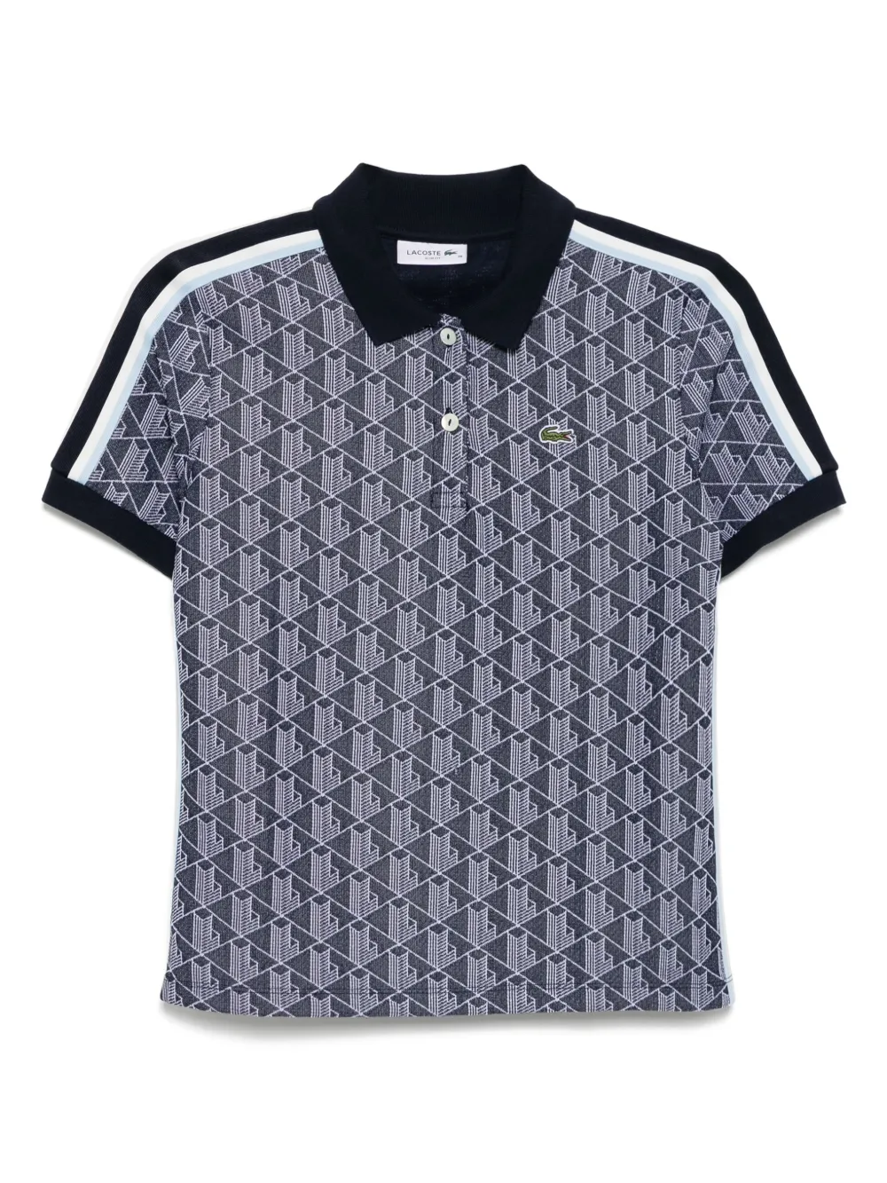 

Рубашка поло с монограммой Lacoste, синий