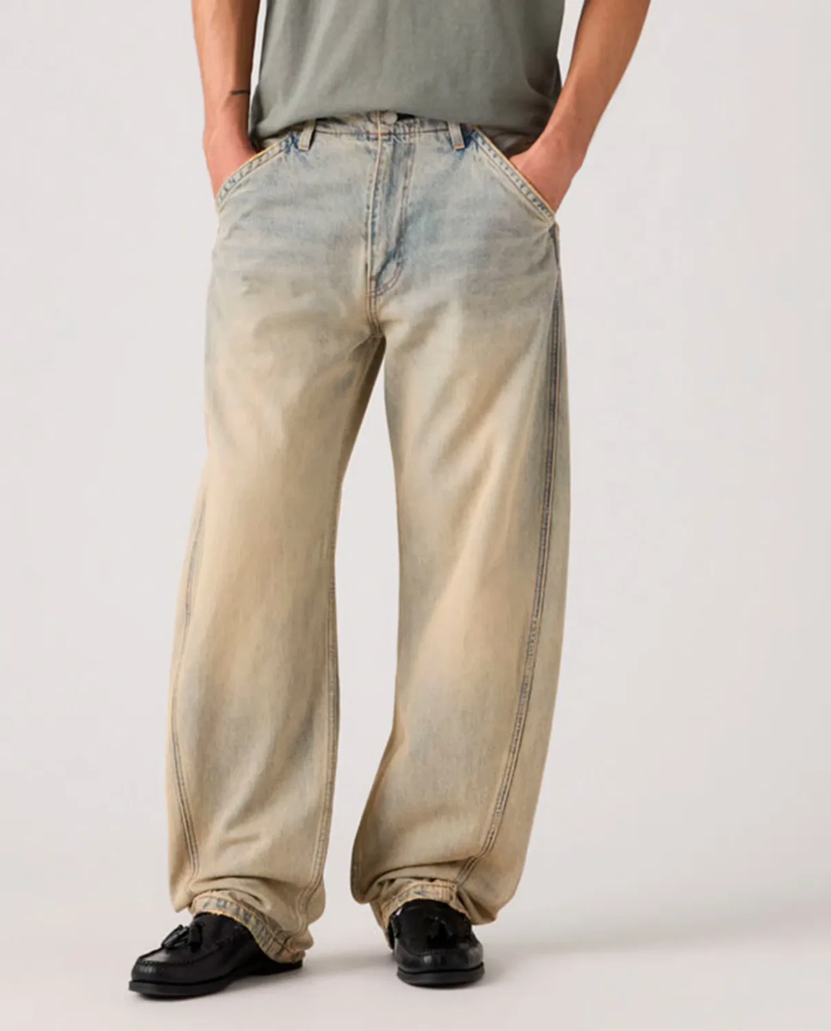 Мужские джинсы свободного кроя Baggy Barrel Levi's, Azul Claro — фото 2
