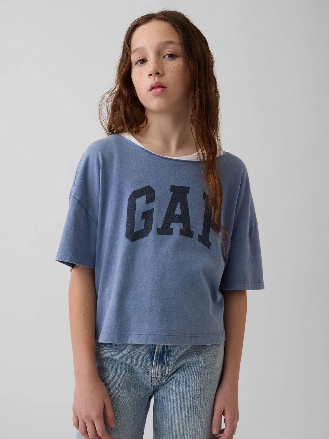 Футболка оверсайз с принтом Gap, Navy