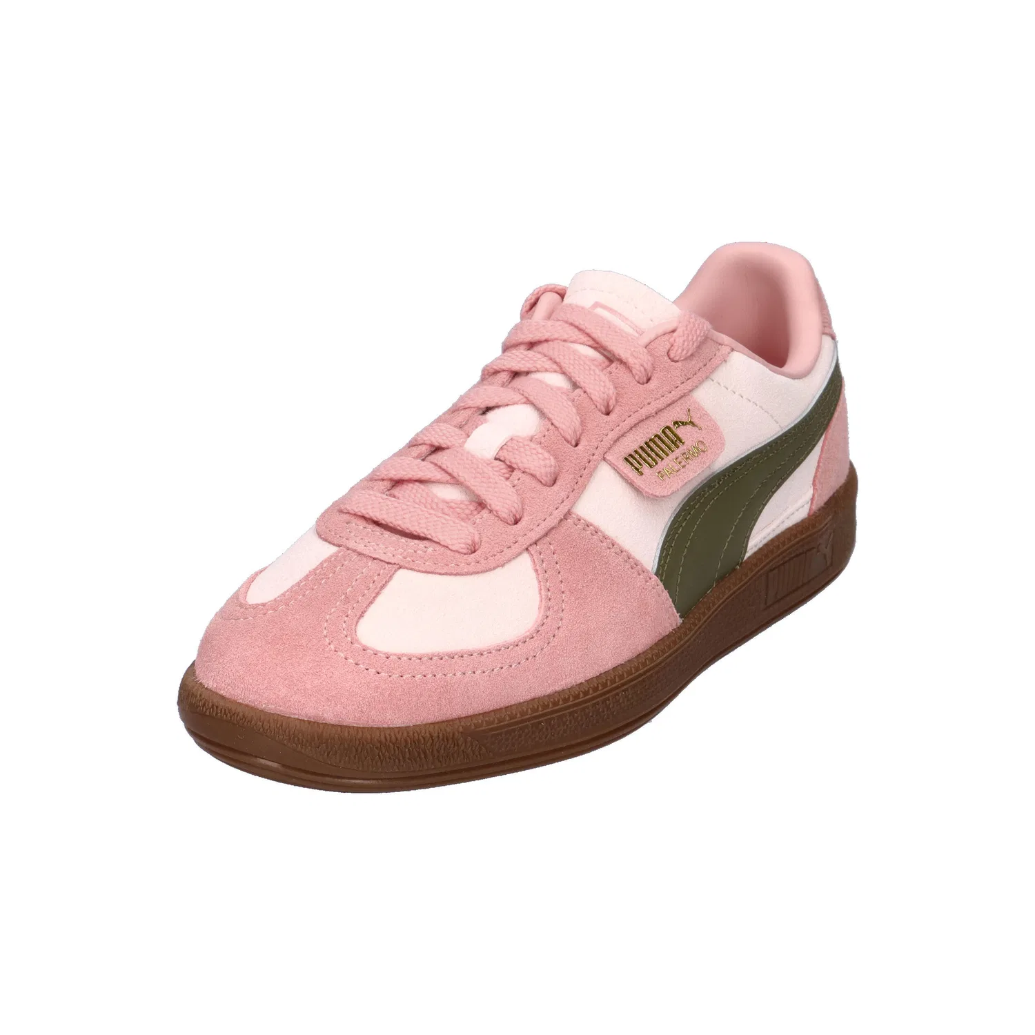 Детские кроссовки с T-Toe конструкцией Palermo Puma, Rosa Olivgrun Magentapink — фото 4