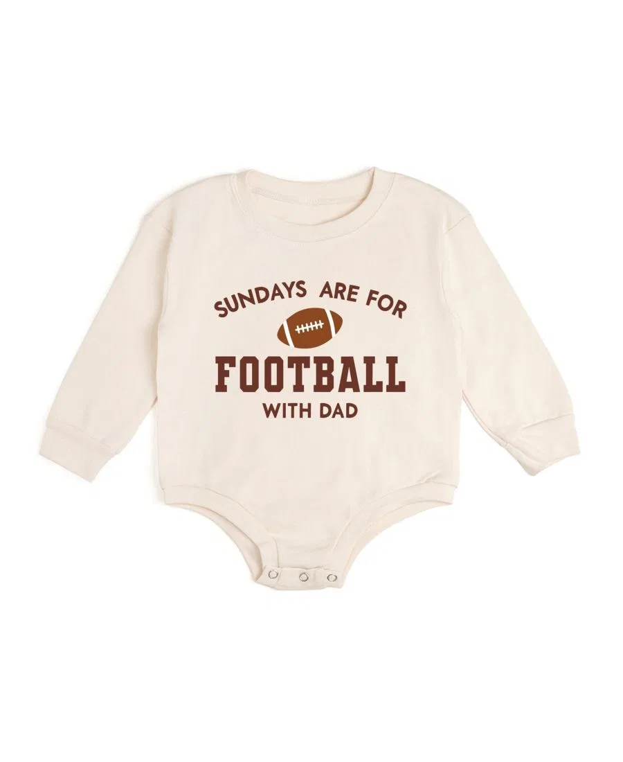 Боди-комбинезон с длинным рукавом Sundays Are For Football Sweet Wink, Natural