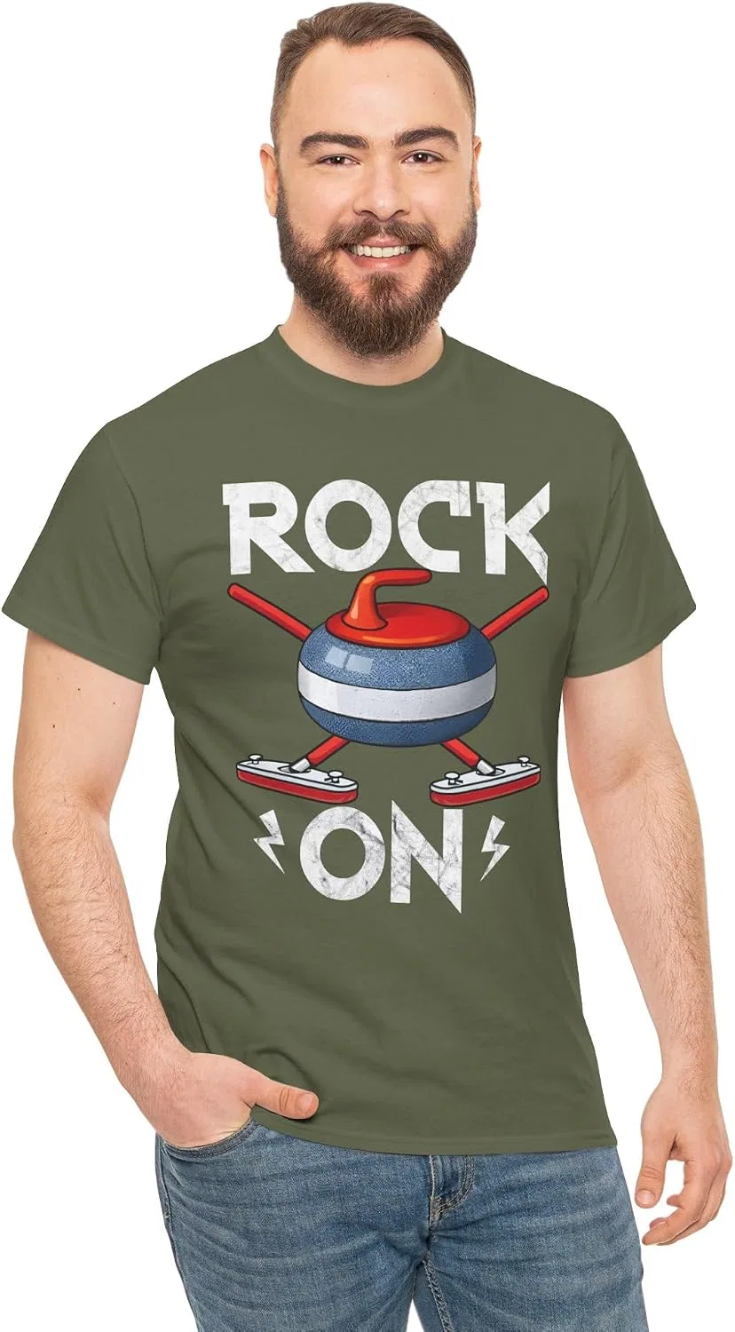 Мужская футболка с ретро-принтом Rock On Gildan 5000, Military Green — фото 2