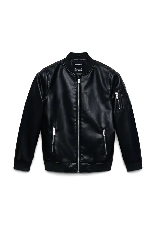 Куртка из полиэстера Bomber jacket Terranova, черный — фото 4