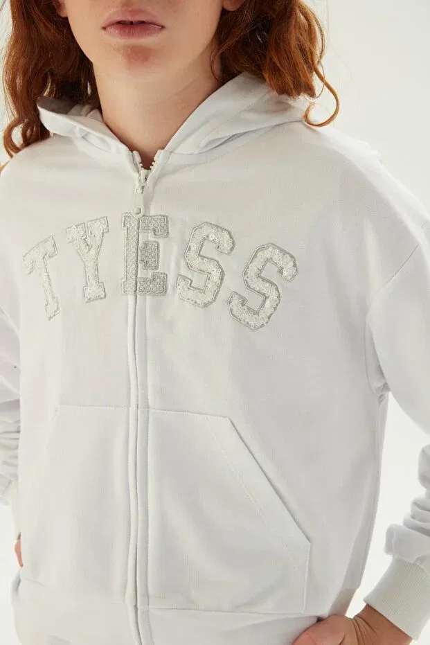 Детская куртка для девочек с длинным рукавом Basics Tyess, White — фото 3