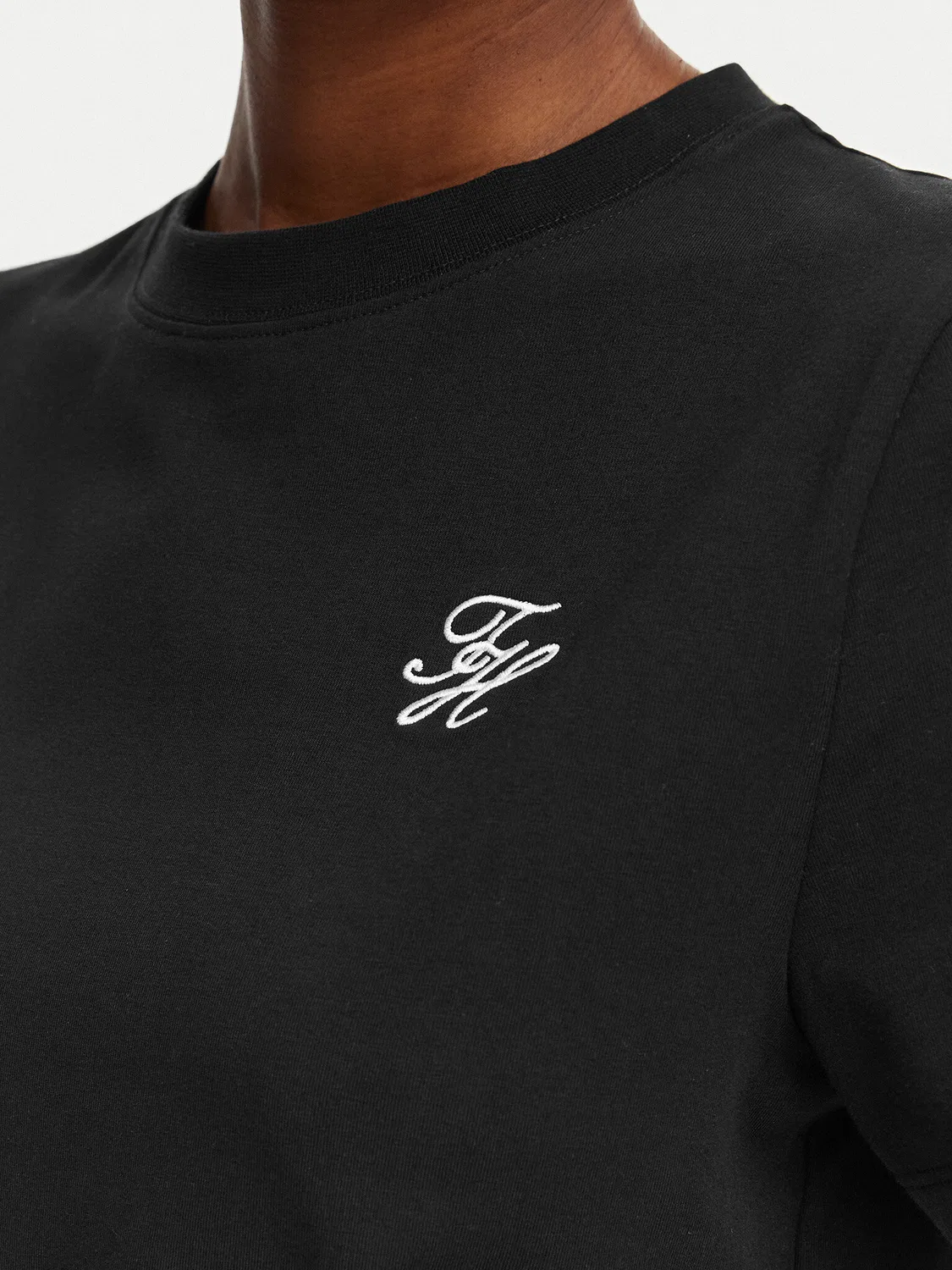 Женская футболка стандартного кроя Th Script Tommy Hilfiger, черный — фото 4