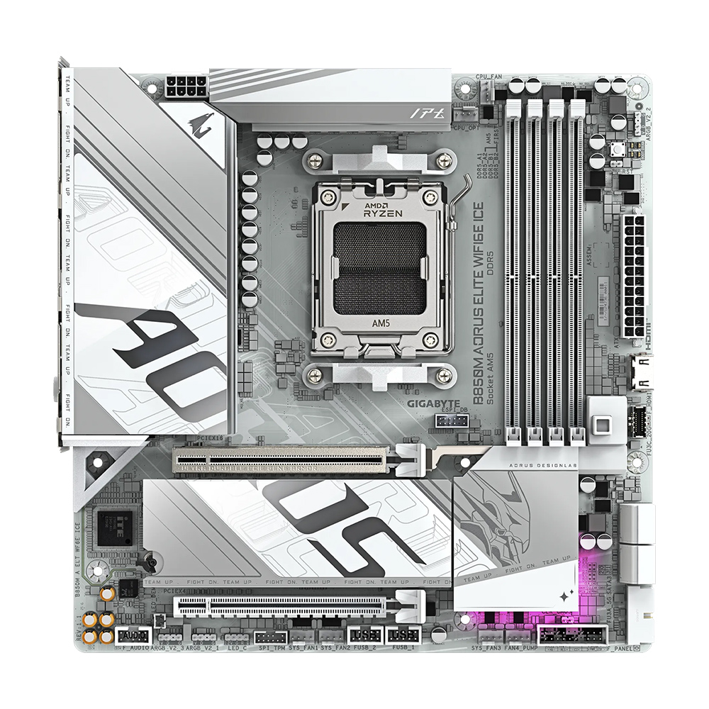 

Материнская плата Gigabyte B850M AORUS ELITE WIFI6E ICE, AM5, DDR5, Wi-Fi