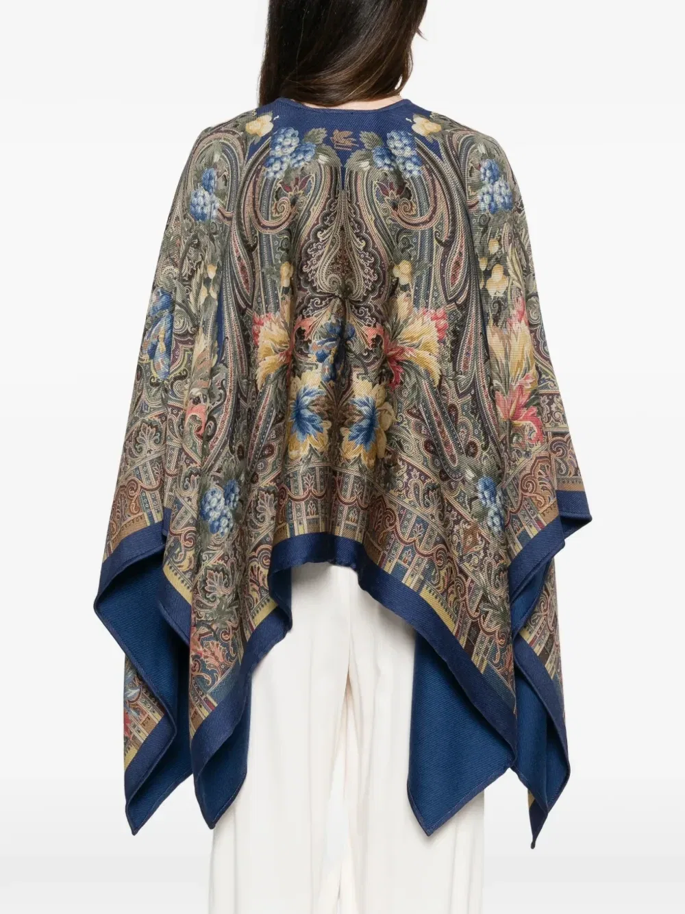 Куртка-накидка с принтом пейсли Etro, синий — фото 4