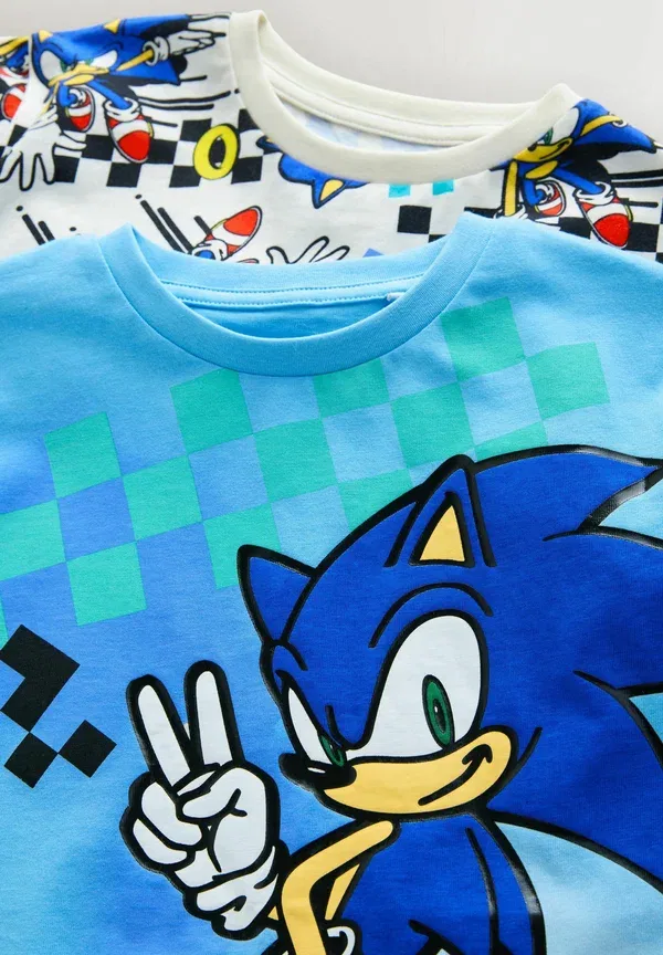 Комплект пижам из 2 предметов из хлопка Licence 2 pack set Next Blue/White Sonic, белый — фото 4