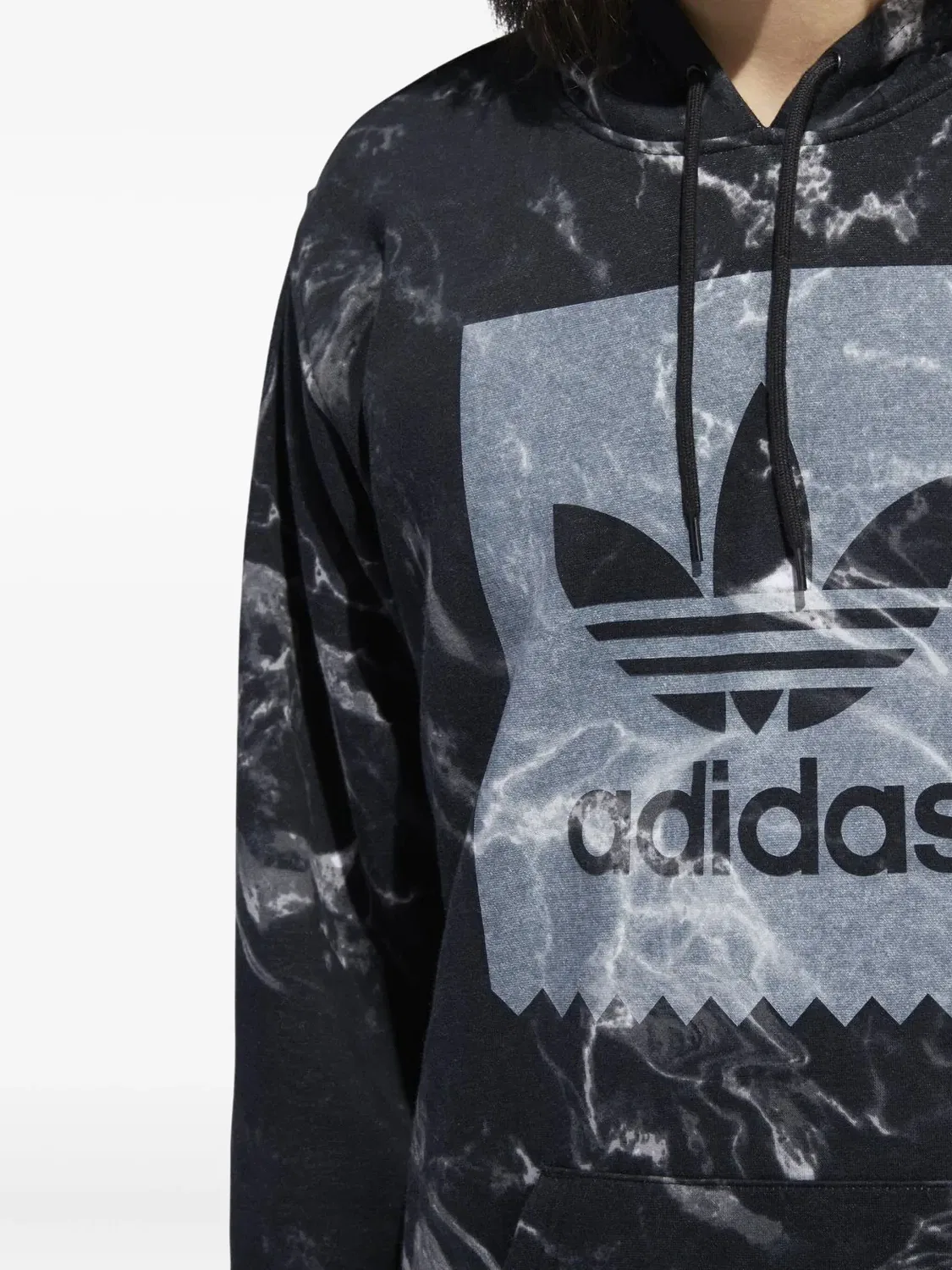 Худи с логотипом Adidas, синий — фото 2