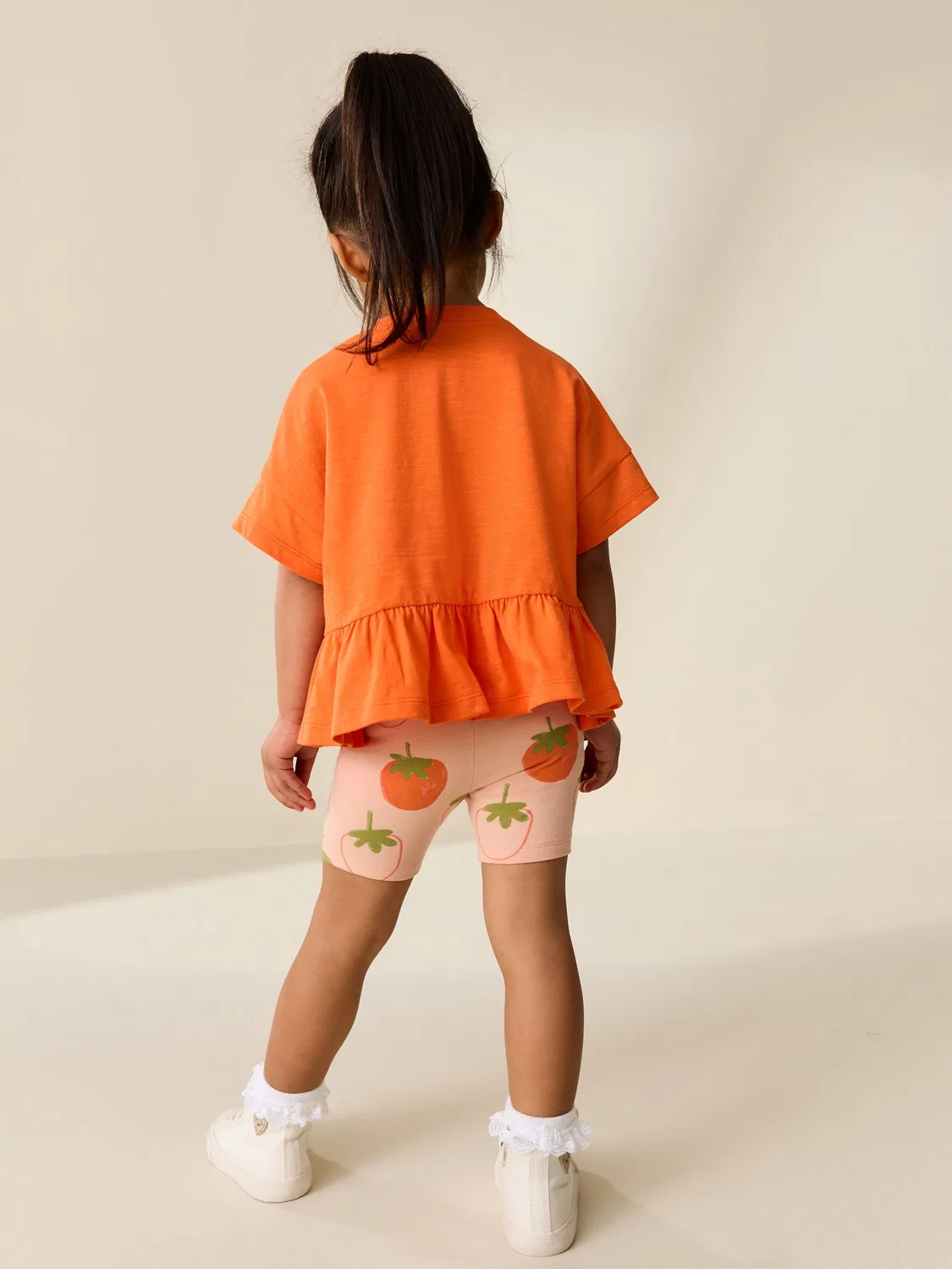 Комплект из топа и шорт, с воланами, Orange Strawberry Next, оранжевый — фото 3