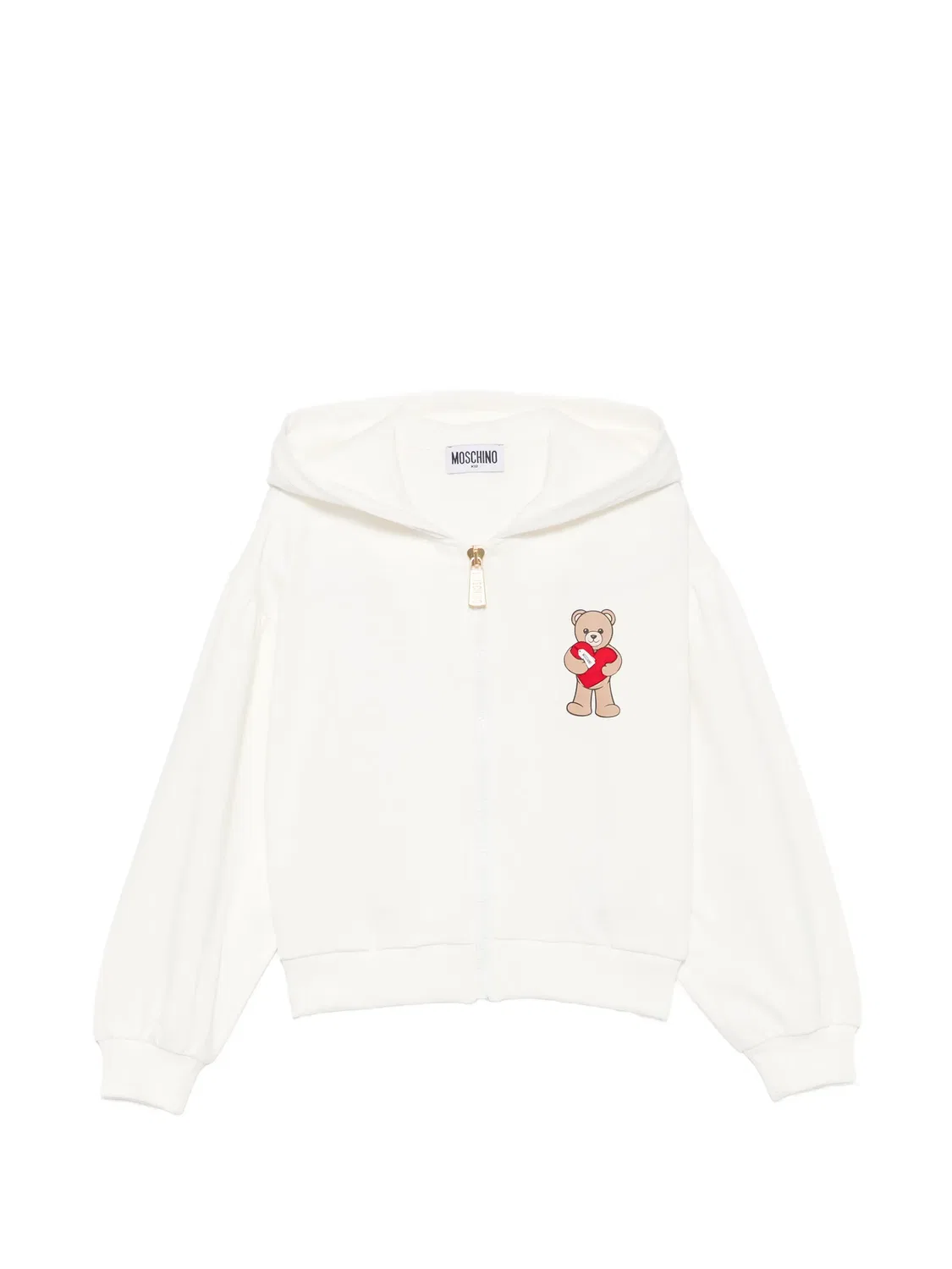 Толстовка на молнии Teddy Bear нейтральных тонов Moschino, нейтральные