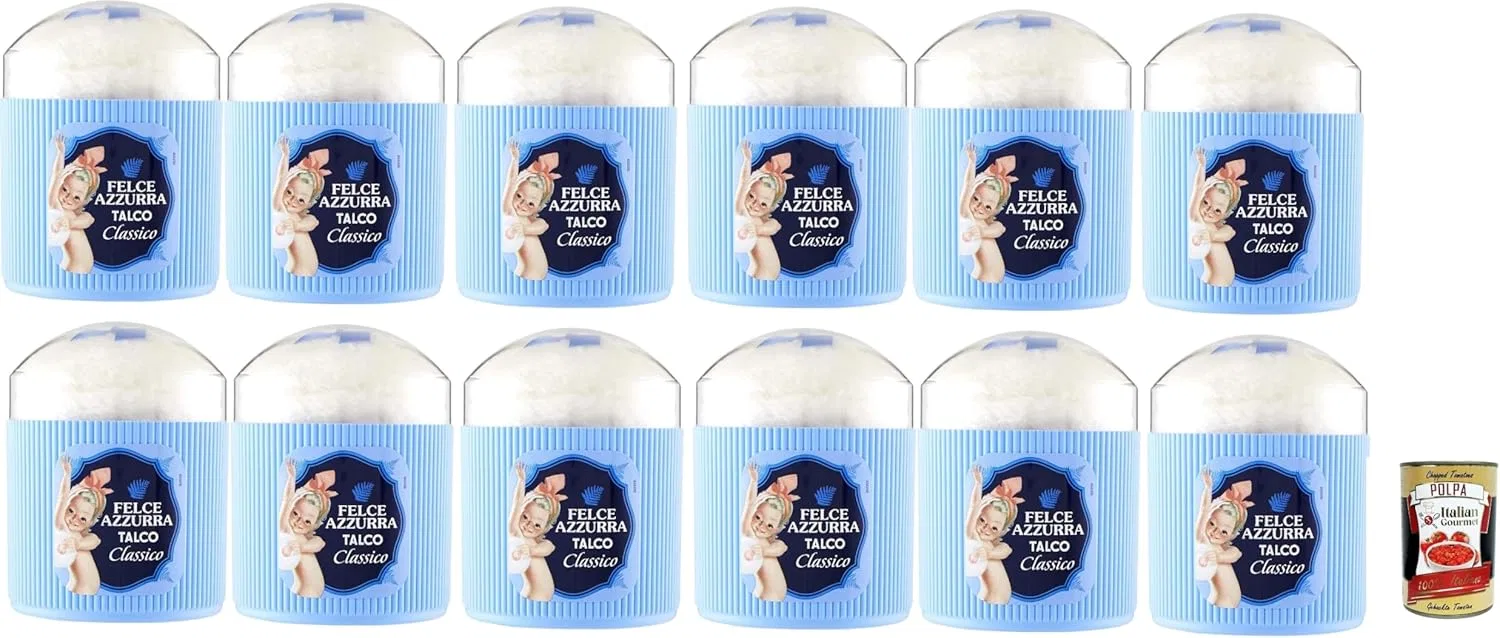 Тальк для тела Classic Talc with Sponge, Italian Gourmet E.R., 12 x 250 г + Polpa 400 г, Floral Print