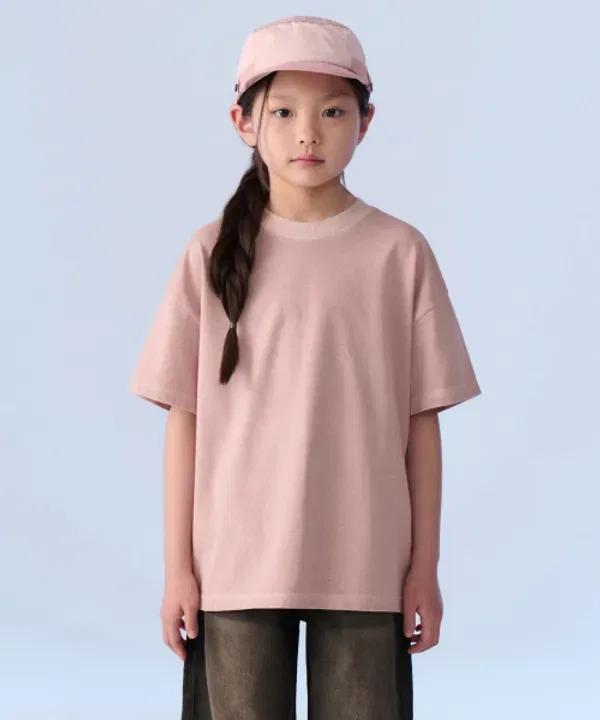 Футболка оверсайз, пигментная, Musinsa Standard Kids, Desert Pink