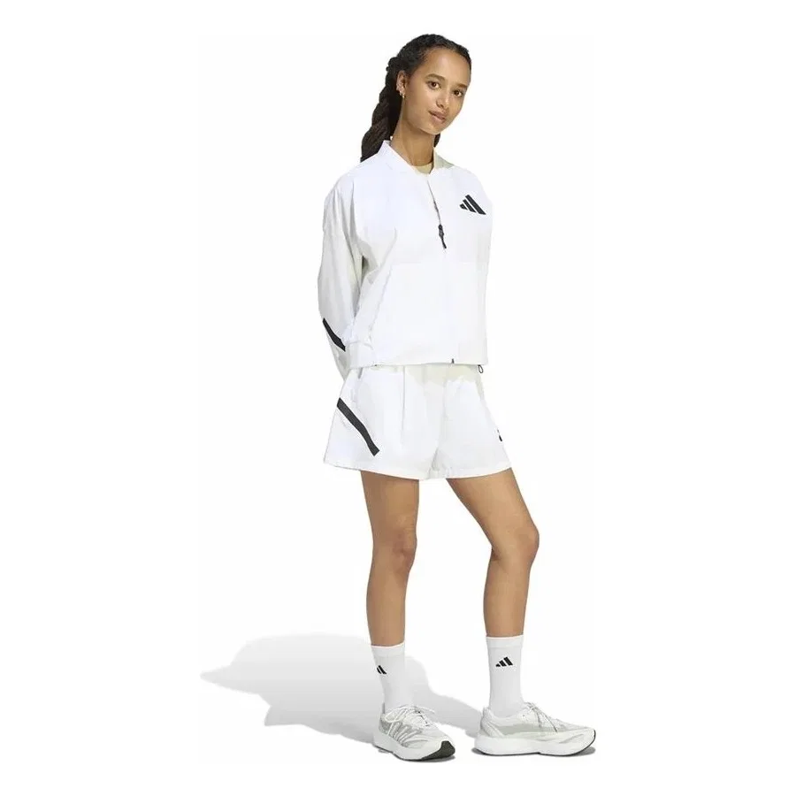 Шорты спортивные с принтом W Z.N.E. WV SH adidas, Белый — фото 4