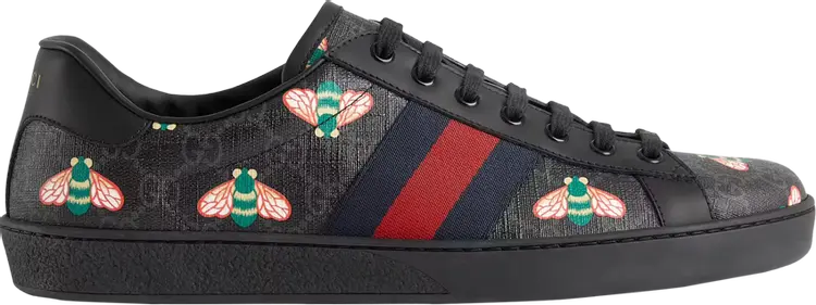 

Кроссовки Gucci Ace Bee Print, черный