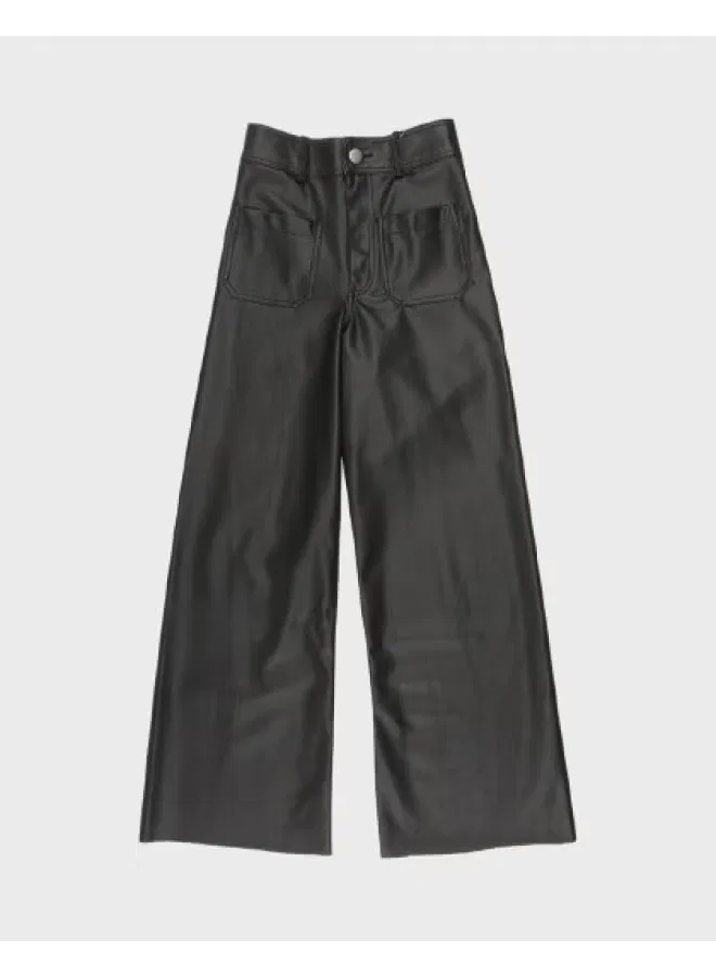 Брюки прямые уличные Zara, черный