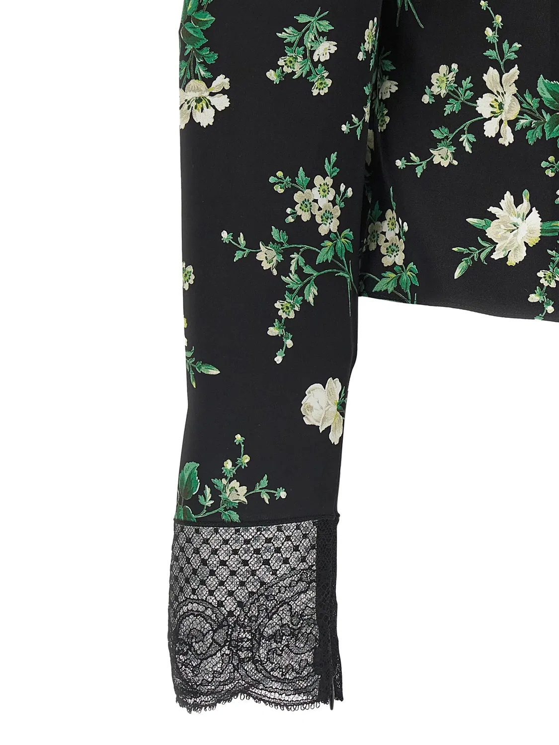 Блузка с цветочным принтом, черная Dolce & Gabbana, черный — фото 2