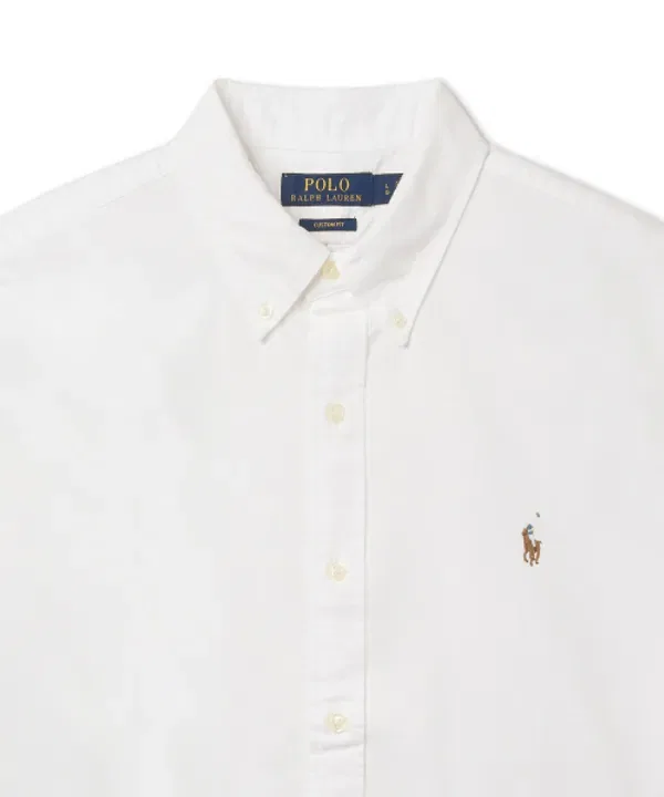 Рубашка Custom Fit с коротким рукавом Polo Ralph Lauren, белый — фото 3