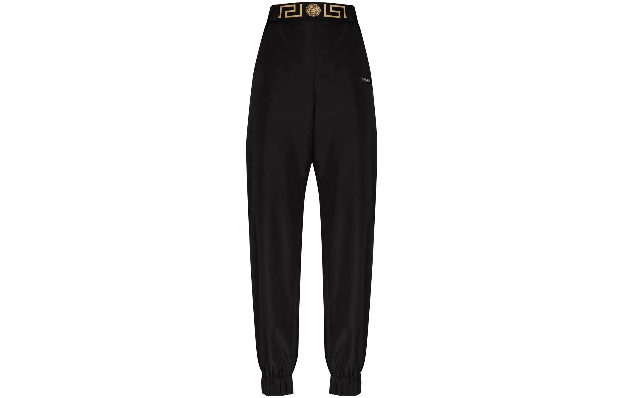 

Вязаные спортивные брюки женские черные VERSACE