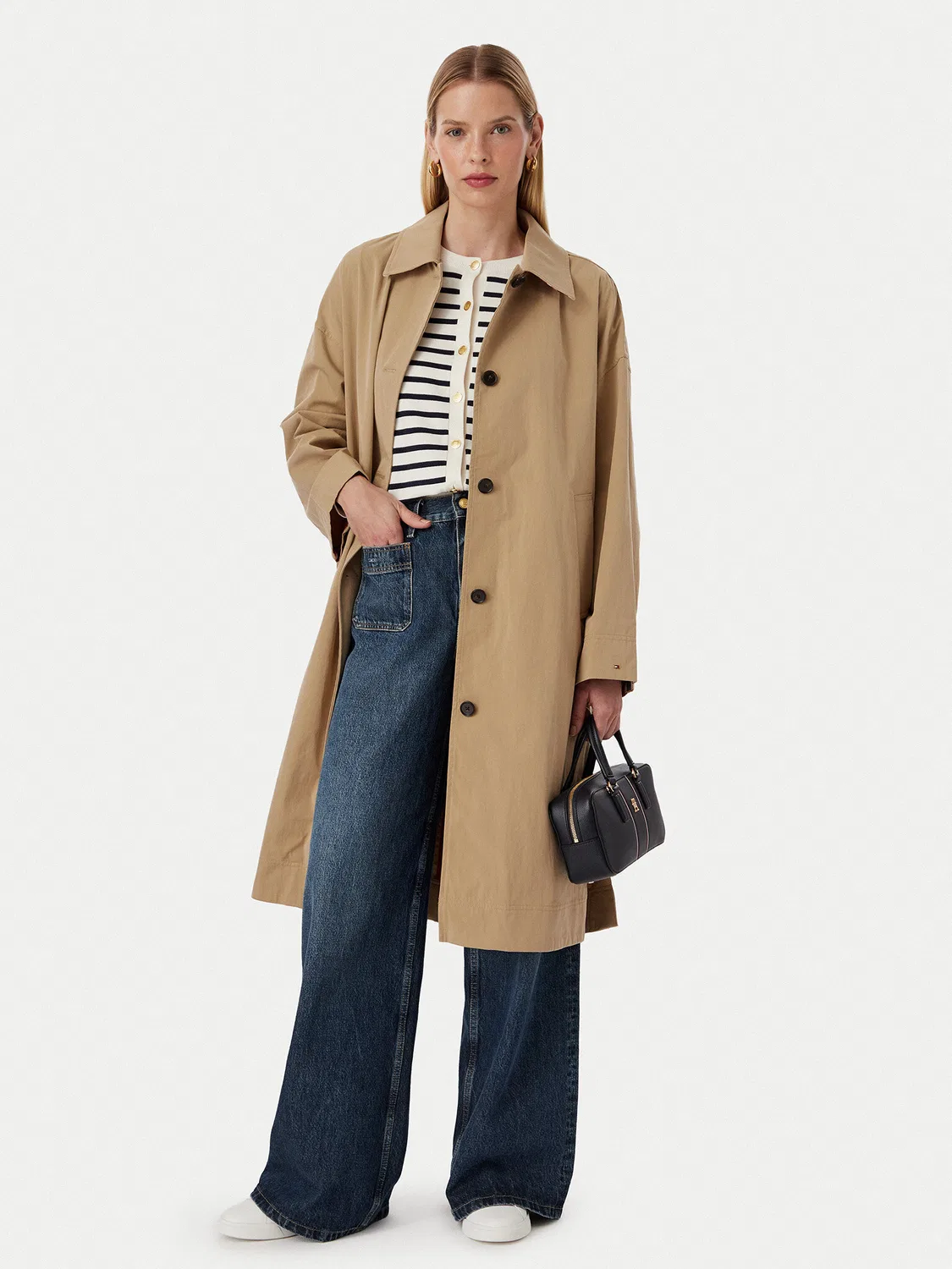 Женский тренч стандартного кроя Tommy Hilfiger, темно-бежевый — фото 2