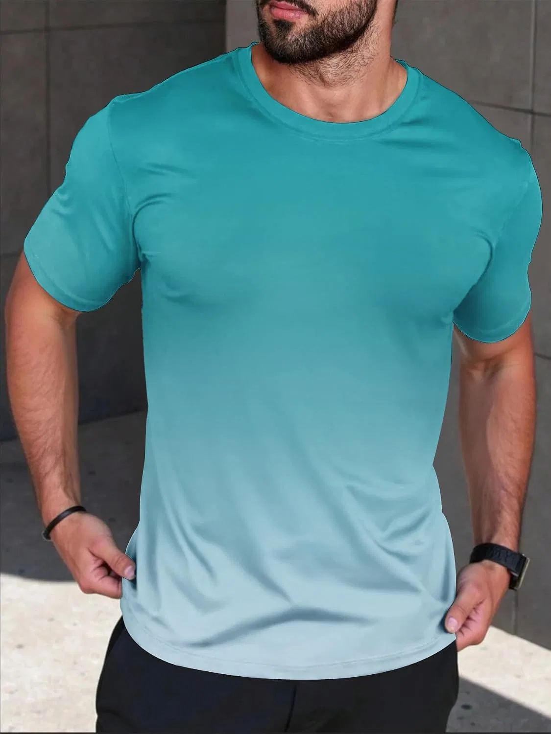 Мужская футболка с градиентом Men's Gradient T-shirt, Gradient Color3 — фото 2