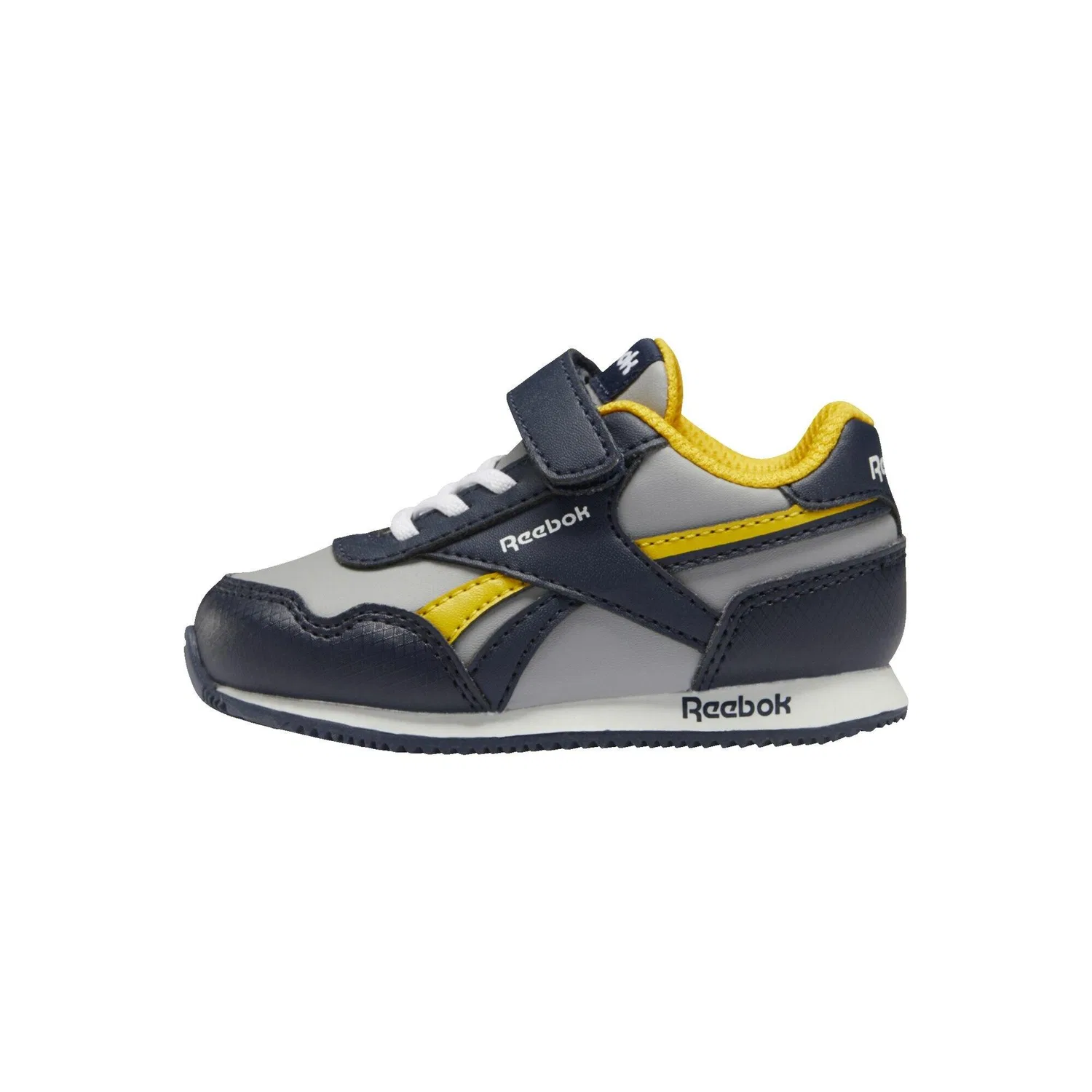 Детские кроссовки с боковыми полосами Royal Classic Jogger 3 Shoes Reebok, Grau / Gelb — фото 2