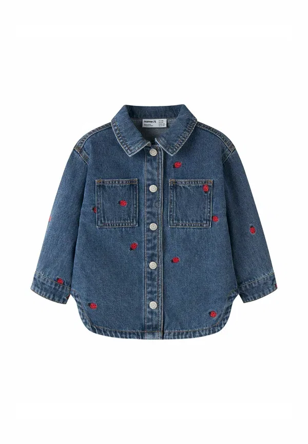 Джинсовая куртка с вышивкой животными Denim embroidery Name It, Medium Blue Denim, синий
