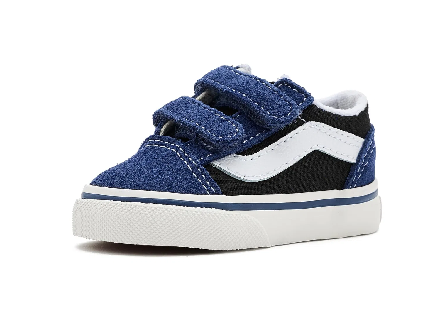 Кроссовки Old Skool V (для младенцев и малышей) Vans Kids, Nineties Navy/Black — фото 2