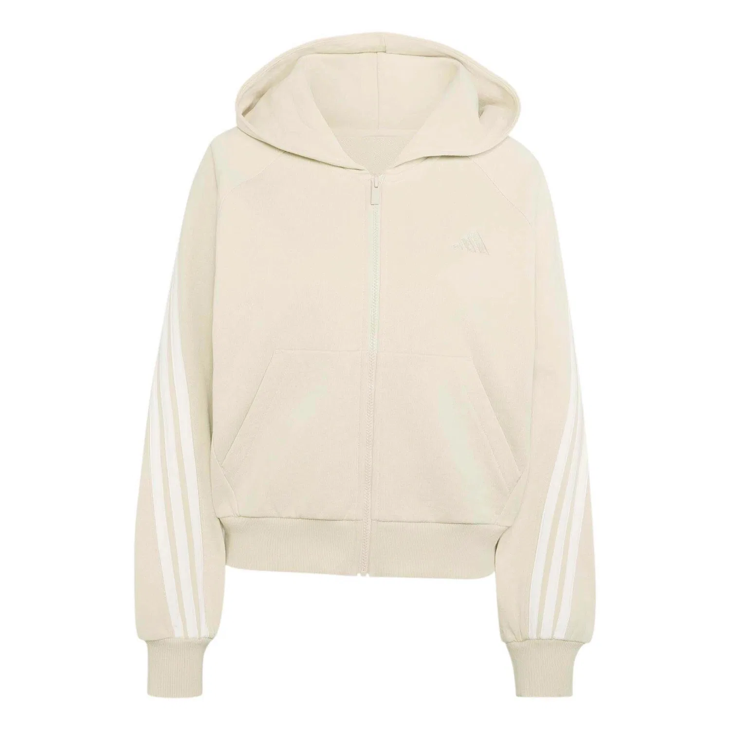 Женское худи с капюшоном и молнией Adidas Sport Sweatshirt W Ak 3S Fz Hd Adidas, Beige