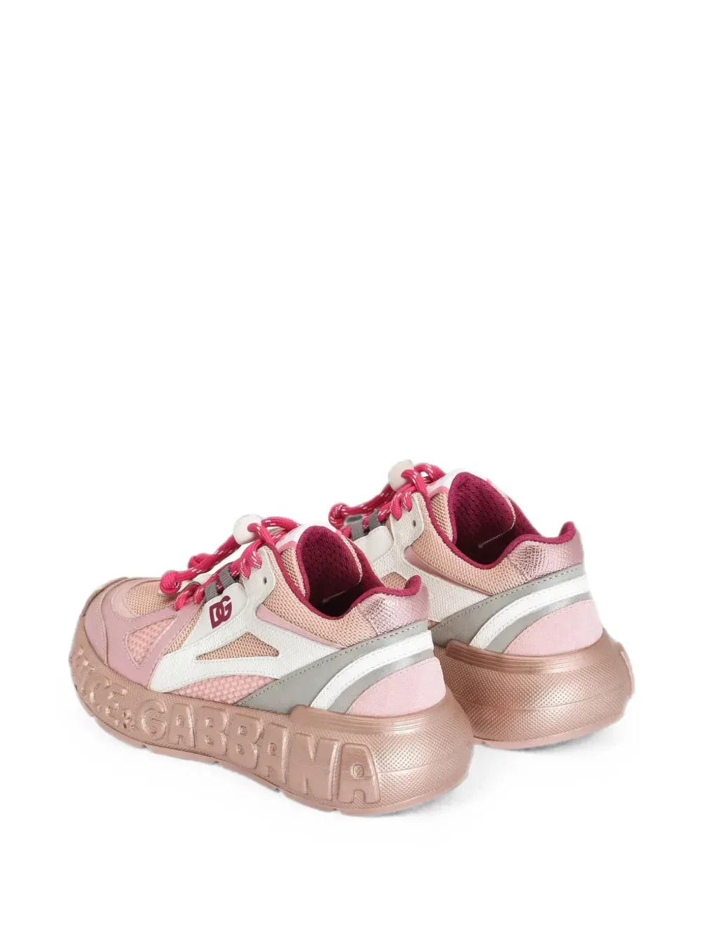 Кроссовки G Bounce 12 из нейлона Dolce & Gabbana Kids, розовый — фото 3