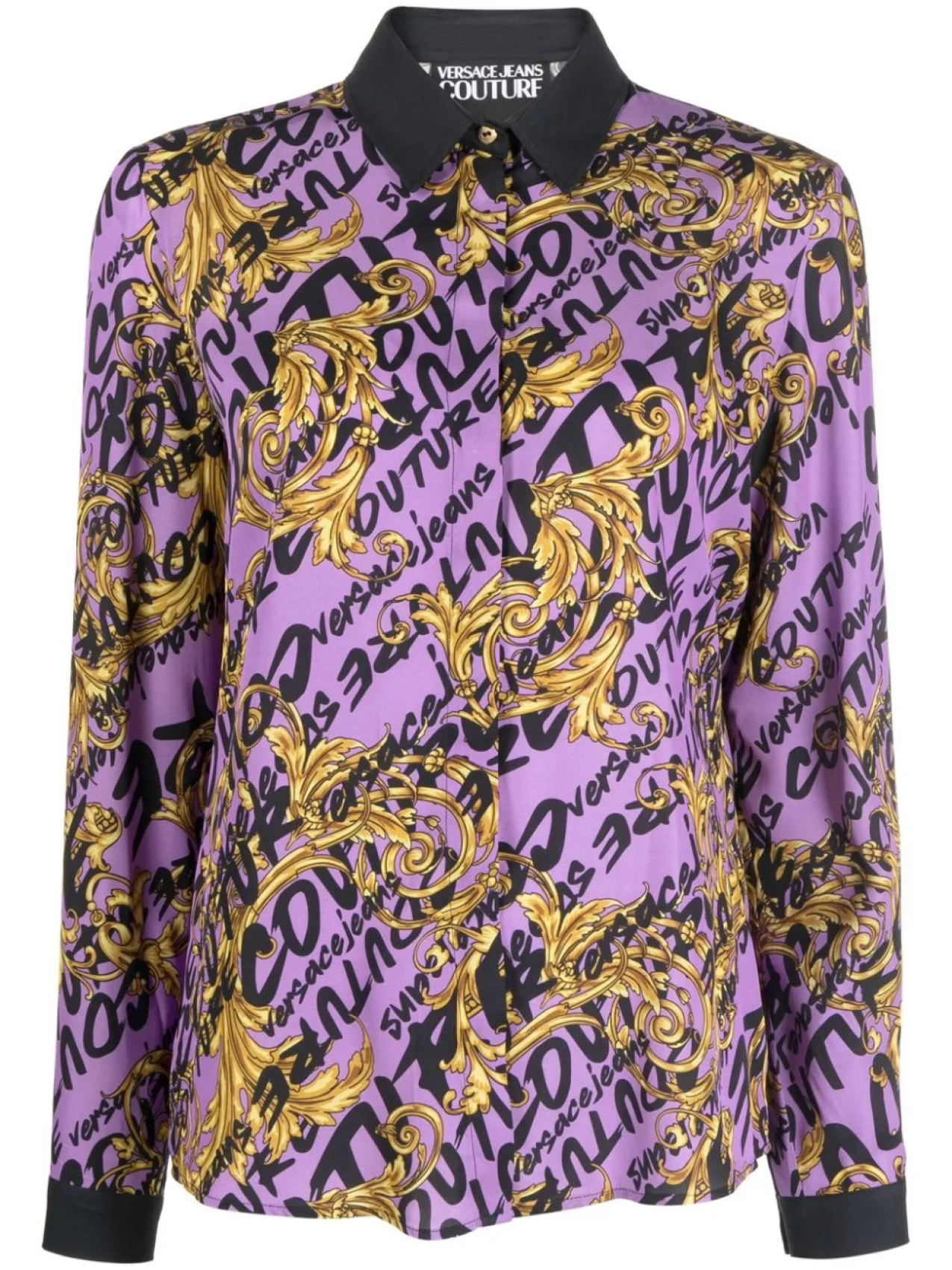 

Рубашка с принтом Baroque Versace Jeans Couture, фиолетовый